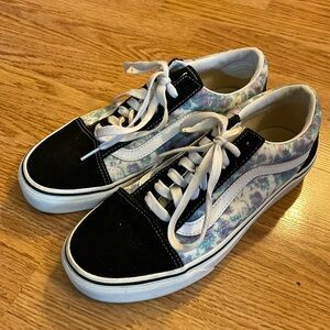 Vans Old Skool Skate Shoe English Lavender Tie Dye/Black US Men's 6.5 Women's 8